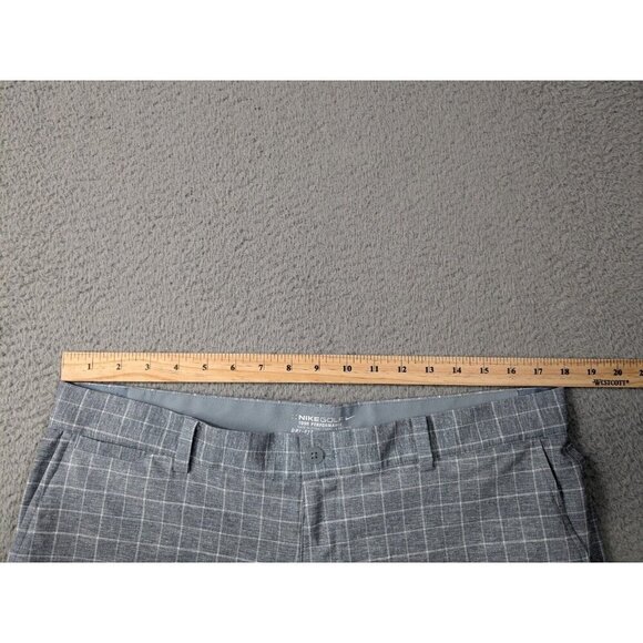 Nike Golf Tour Performance Shorts Mens 36 Gray Windowpane Pattern Check Grid - Picture 7 of 14